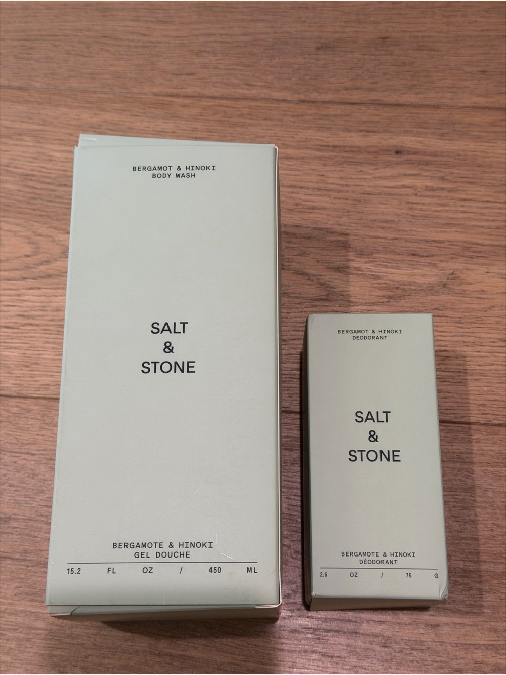 SET Salt & Stone Bergamot & Hinoki- Body Wash & Deodorant
